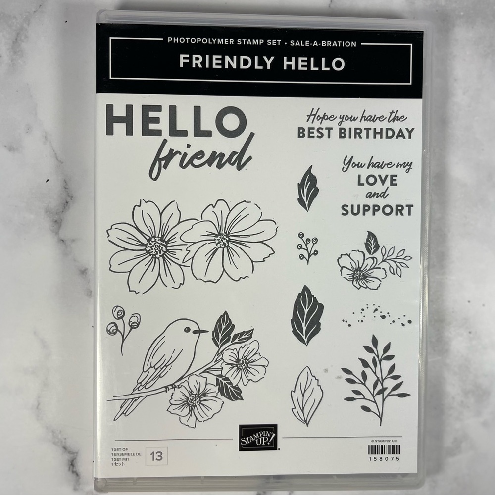 COPY - *Retired* Friendly Hello Stamp set by Stampin Up! NEW